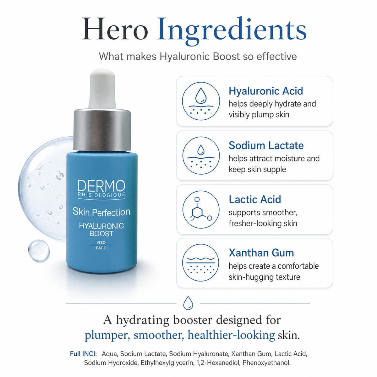 Hyaluronic Acid Booster for Firmer, Hydrated Skin | DermoPH USA