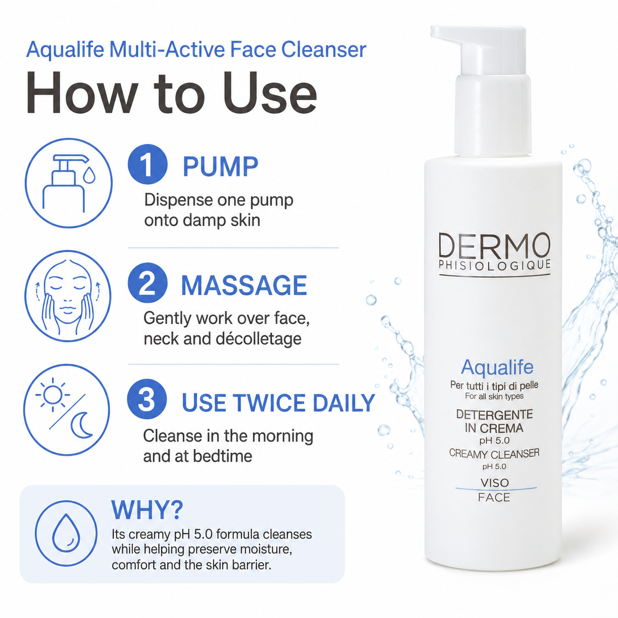 Aqualife Multi-Active Face Cleanser HYALURONIC ACID HERO