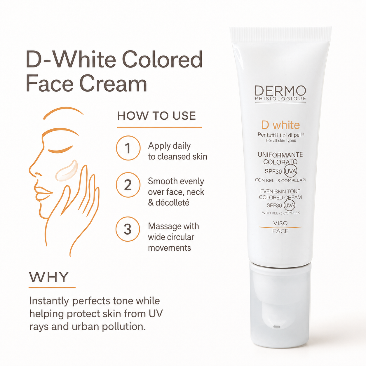 D-White Colored SPF 30 Cream