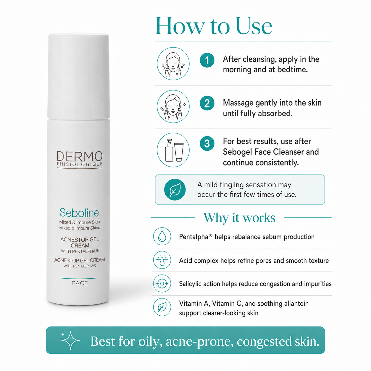 Acnestop Gel-Cream for Acne-Prone & Oily Skin | DermoPH